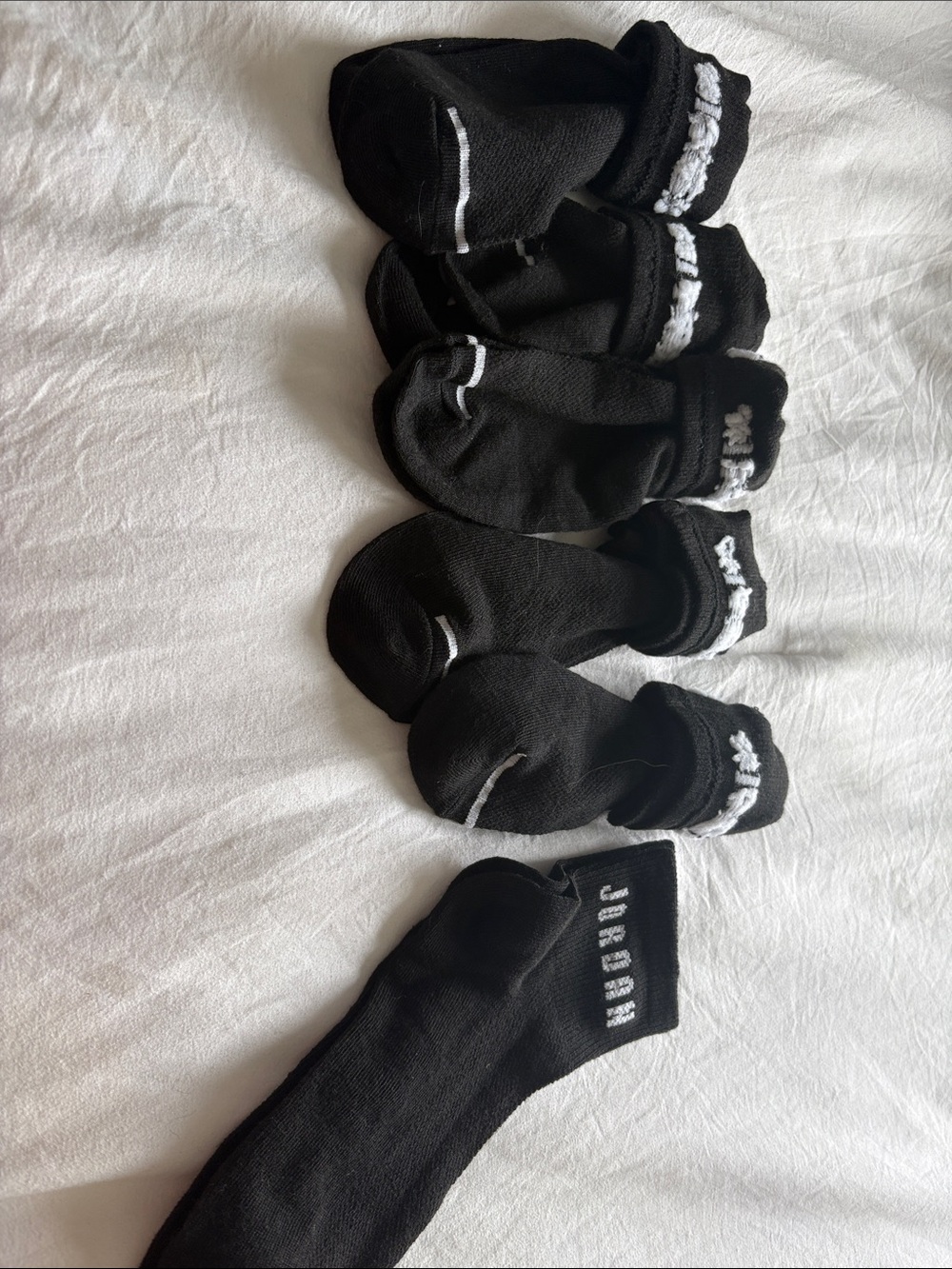 Jordan Black Athletic Crew Socks with White Logo - Pack